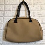 Lacoste  tan vinyl shoulder bag 14”‎ x 10” Photo 3