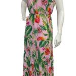 BB Dakota Steve Madden Frond Memories Coral Pink Floral Dress Women's Size M Photo 3