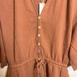 Z Supply  Zephyr Gauze Romper‎ In Vintage Brown Photo 3