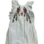 ZARA Floral Embroidered Light Blue Dress size M Photo 0
