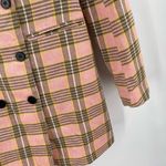 Nasty Gal Blazer Dress Size 8 Plaid Decisions Menswear Style Pink Yellow Button Photo 6