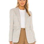 1. State [] Heather Grey Woodland Plaid One Button Blazer Jacket Work NWT Size 14 Photo 0