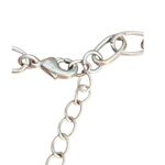 Silver Tone Statement Necklace Adjustable Chain Abstract Oval Links Open Work Photo 3