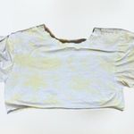 Vibe N" distressed crop tee shirt yellow and white sun tarot card Women's Size L Size L Photo 1