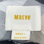 Maeve  Anthropologie Oversized Plaid Kimono Tunic Dress Tie WaistTan Black Small Photo 10