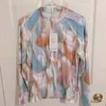 Johnny Was Calme Surf Shirt Multi Pastel Marbled 1/3 Zip Fitted NWT Size XXL Photo 2