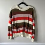 Madewell patch pocket striped multicolor ribbed pullover sweater Small Photo 3