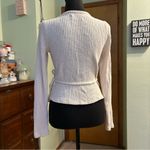 Everlane the Cozy Rib Wrap Top in bone size M organic cotton cropped Photo 2