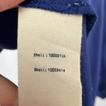 L'Agence  Silk Long Sleeve V-Neck Knotted Blouse in Blue Size Extra Small‎ Photo 5