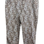 Chico's  Jeans 3 Leopard Print Brown White Tapered Ankle Stretch Denim XL 16‎ Photo 0