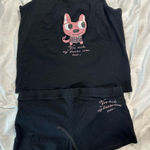 H&M  Black Top with Pink Accents Photo 0