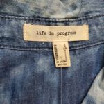 Urban Outfitters 𝅺Life in Progress LARGE  Blue Acid Wash Shirt dress Boho Belted Photo 3