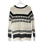 American Eagle Wool Cable Knit Fair Isle Knit Sweater Black White Size Medium Photo 1