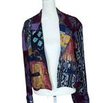VTG Surya Patchwork Beaded Jacket Wmns Crop Retro Purple Sz L Grunge Boho Hippie Size L Photo 14