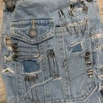 Carmar Denim NWT LF CARMAR Safety-pin Distressed Overalls Skort Small Photo 5