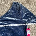 Vince Camuto NWT  Artistic Muse Blue Velvet One Shoulder Blouse XL Photo 7