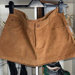 Urban Outfitters  Corduroy A Line Mini Skirt Brown Tan Womens Large New Photo 0