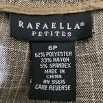Rafaella Brown Plaid Dress Pants Size 6 Petite Brown and Green Plaid Trousers Photo 6