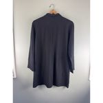 Eileen Fisher  Full Zip Viscose‎ Stretch Longline Tunic Top Cardigan Lagenlook L Photo 3