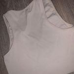 Garage cream ribbed plunge crop top Photo 4