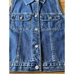 Eddie Bauer VTG‎  Denim Vest Womens Size XS Button Sleeveless Pockets 90s Photo 4