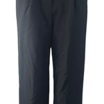 Topshop Black Pleated High Waisted Straight Wide Leg Trousers Dress Pants Size 2 Photo 0