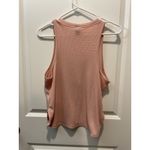 Wild Fable  Pink Waffle Knit Henley Tank Top Cropped Size L Photo 4