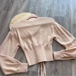 Bcbg Maxazria cream corset lace‎ up sweater Photo 7