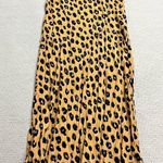 A New Day ⭐️ Tan Black Leopard Print MIDI Skirt Size XSmall EUC Photo 4