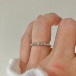 Studded Silver Minimal Band Ring Vintage Grunge Punk Classic Stacking Layering Jewelry Photo 7