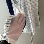 SanSoleil 1/4 Zip Pullover Womens Large Blue White Print UV 50 Golf Pickleball Photo 6