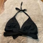 Kona Sol ‎ Bikini Top Women's Size Medium Black Triangle Side Cut Out Top Only Photo 0