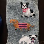 Women’s long dog gray socks Red Photo 1