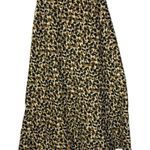 Talbots Brown Animal Print A-Line Linen Silk Maxi Skirt 2 Photo 1