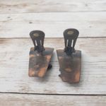 Vintage Clip On Earrings Copper? Unusual Welded? Design Statement Earrings Photo 3