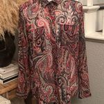 The Kooples Paisley Print Sheer Long Sleeve Blouse Size XS Photo 0