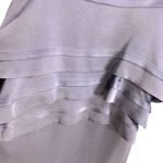 BCBGMAXAZRIA  Aurelia Tiered Satin Cocktail Dress Peplum 0 Gray HOCO Black Tie Photo 3
