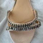 Badgley Mischka Jewel Joanne Embellished Block Heel Sandal‎ Champagne Cream 9 Tan Photo 2