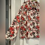 NWOT Potpourri Size 2X Rose Floral Print Button Down Denim Shacket Top Pockets Pink Photo 6