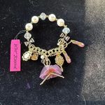 Betsey Johnson Vintage Ballet Ballerina Pearl Bracelet Necklace & Bracelet RARE Photo 6