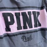 PINK - Victoria's Secret  gray/pastel pink pullover hooded sweater, XS Photo 1