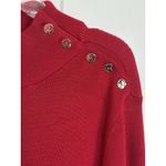Chico's Chico’s Red Holiday Christmas Party Sweater Size 3 XL Stretch Classic Slinky Photo 2