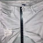 American Eagle Super Stretch X Jeans Women 16 Long High Rise Distressed Gray Size 10 Photo 3