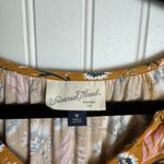 Universal Threads Universal Thread Yellow/Brown Floral Defined Waist Midi Dress R11 Photo 2