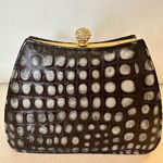 Another Y & S Original Vintage Croc Embossed Evening Bag w Crystal embellishment Gray Photo 3
