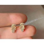 Luxury Zircon Gold plated Stud Earrings Gold Photo 2
