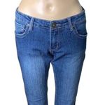 Rue 21  Womens Denim Blue Jeans Mid Rise Boot Cut Stretch Size 3 4 Short Photo 1