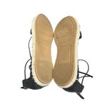 Eileen Fisher  Flat Shoes Lace Leather Espadrille Wrap Sandal Black 8 Size: 81/2 Photo 5