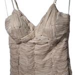 Sue Wong Nocturne Silk Beaded Sequins Ruched Mini Dress in Champagne Photo 2