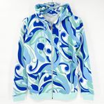 NWT Hill House The Allie Kaleidoscope Zip Up Printed Hoodie XS Blue Photo 1